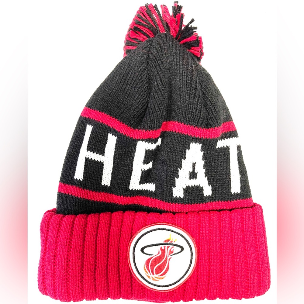 Mitchell & Ness NBA Heats Pom Beanie